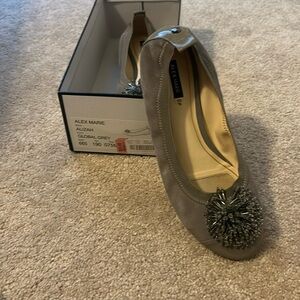 Gray ballet flats